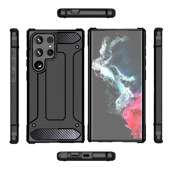 Samsung Galaxy S25 Edge Hybrid Armor Cover - Sort