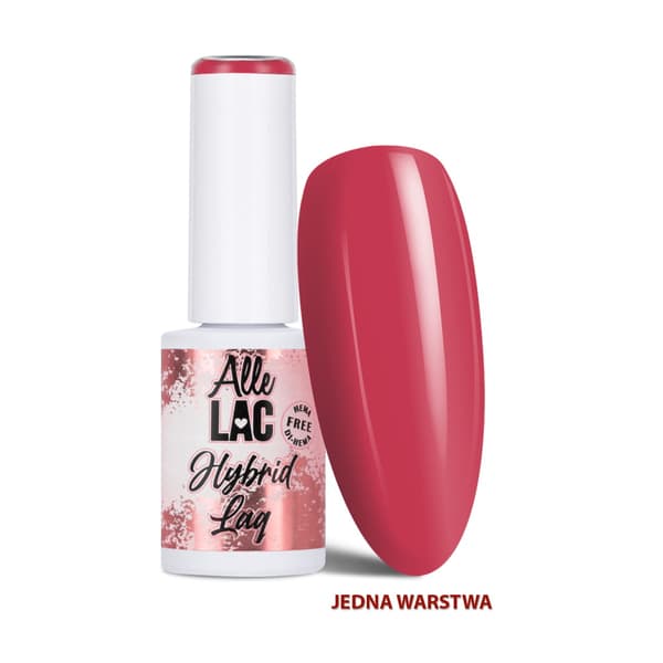 AlleLac hybridgellack röd eldröd HEMA/Di-HEMA fri 6g