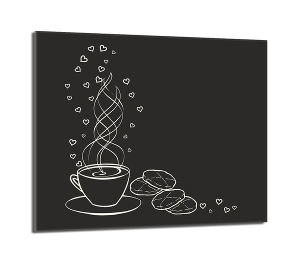 Glasskydd för spishäll 60x52 Kaffe