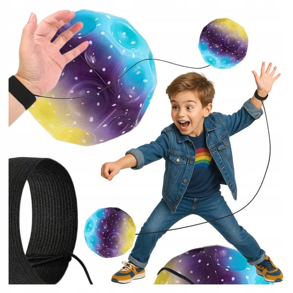 Galaxy Ball gummibåndslegetøj meteor rumtræningsbolde