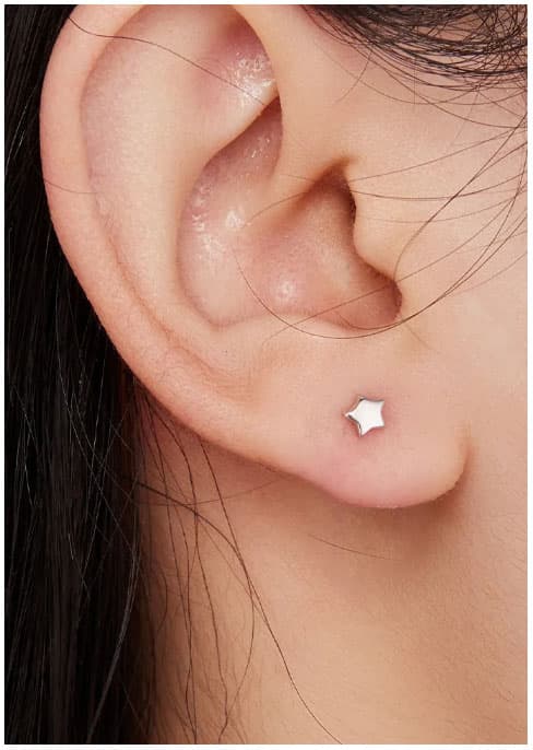 Pendientes de plata Pendientes de estrella Pendientes de plata 925