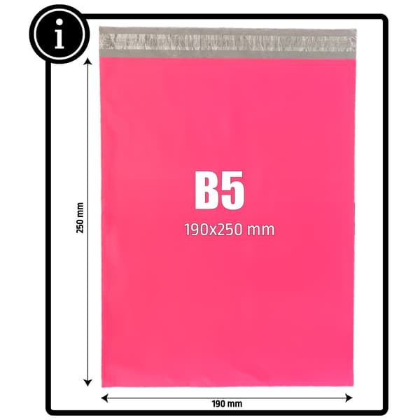 B5 foliepose 50 stk 190/250 rosa