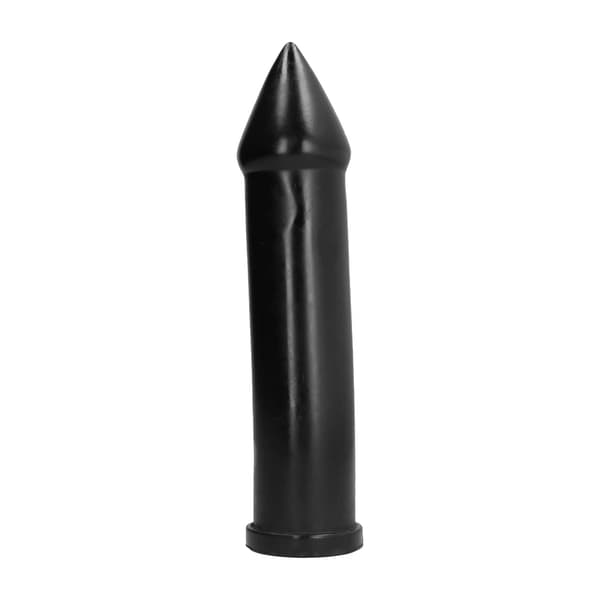 Helsort dildo med kegleformet spids 24 cm