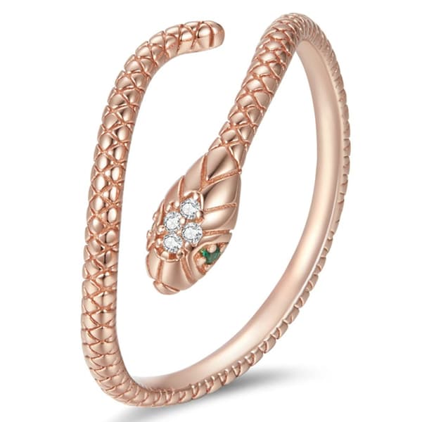 Anillo de oro y plata 925 con forma de serpiente