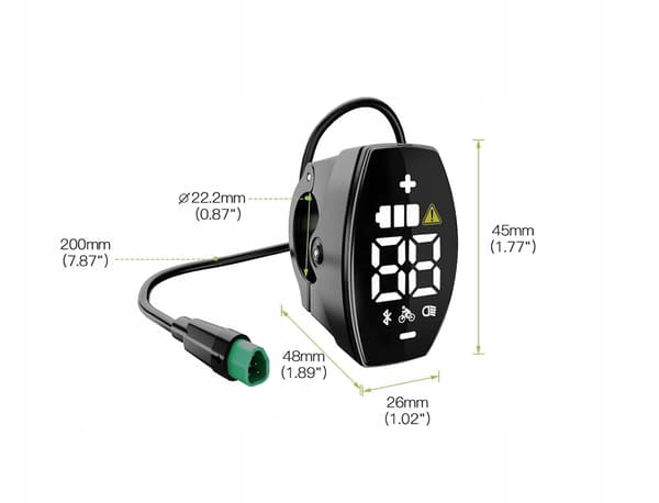 MINIMALISTISK SIDE-LCD-DISPLAY VD03 TIL BAFANG CAN-MOTOR