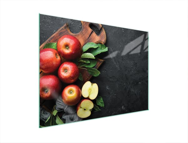 GLASBESKYTTELSESPLADE TIL KOMFUR 70x52 APPLE