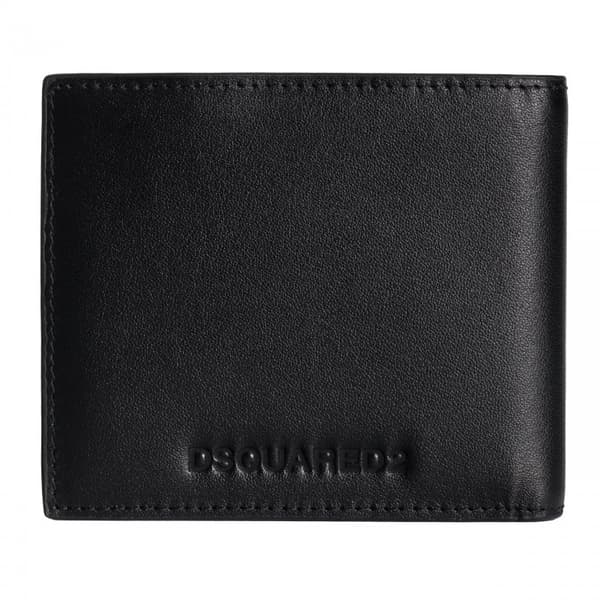 DSQUARED2 Miesten Nahkalompakko D2 NERO