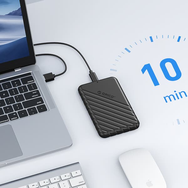 25PW1-U3 2,5'' HDD / SSD USB Micro-B 5 Gb/s kabinet - sort