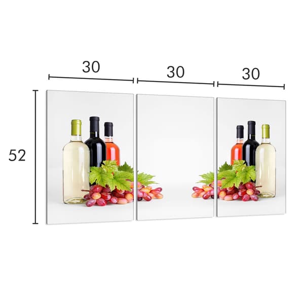 Glasbeskyttelsesplade til komfur 3x30x52