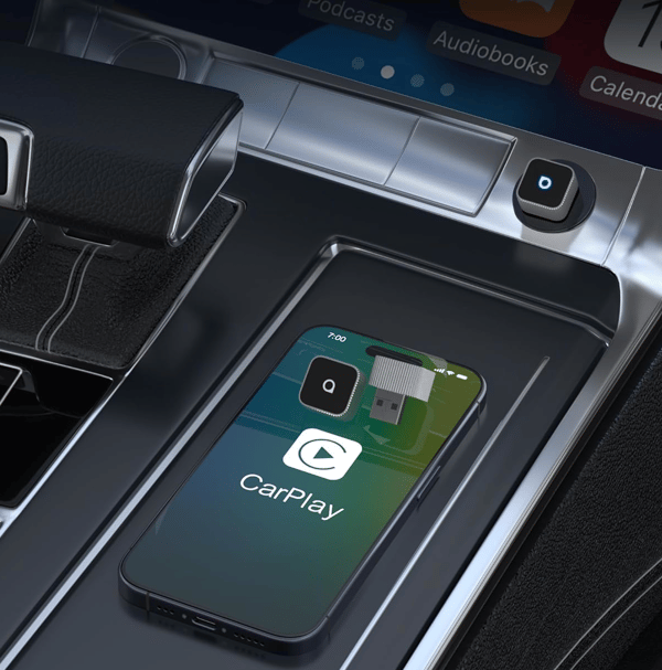 Ottocast Mini Cube langaton sovitin CarPlay / Android Auto hopea