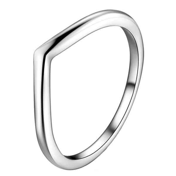 925 Sølvring Glat Ring Størrelse 13