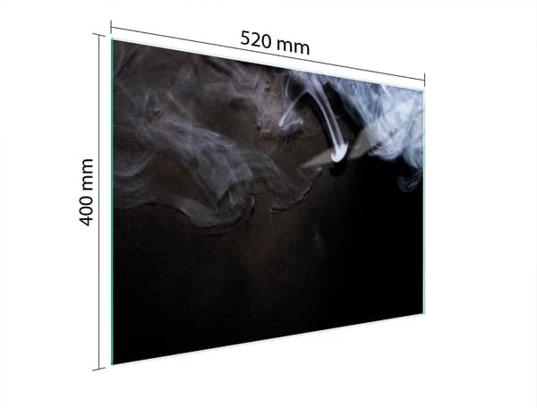 SKÄRBRÄDA I GLAS 52x40 RÖK