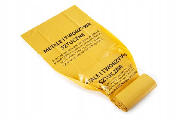 Affaldsposer til plastik 120 l 10 stk. til sortering, med perforering