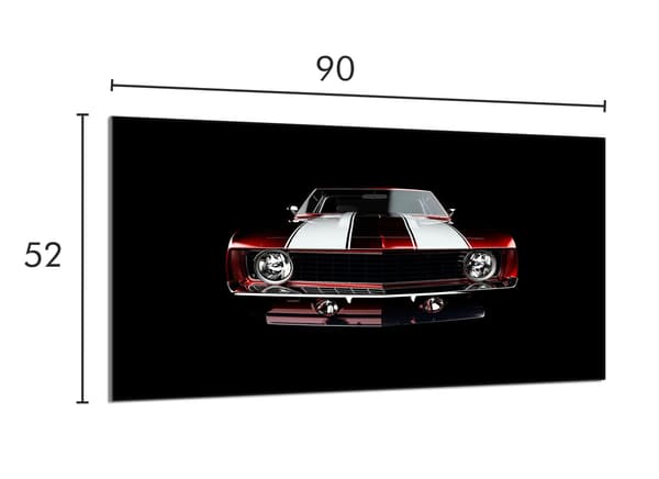 Lasinen suojalevy liedelle 90x52 Auto