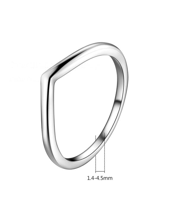 925 Silverring Slät Ring Storlek 14