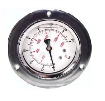 Bagpanel trykmåler 160 bar 63 gevind 1/4"