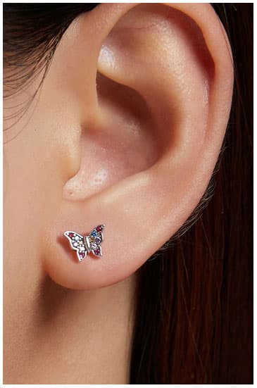 Pendientes de plata Pendientes de mariposa Plata 925
