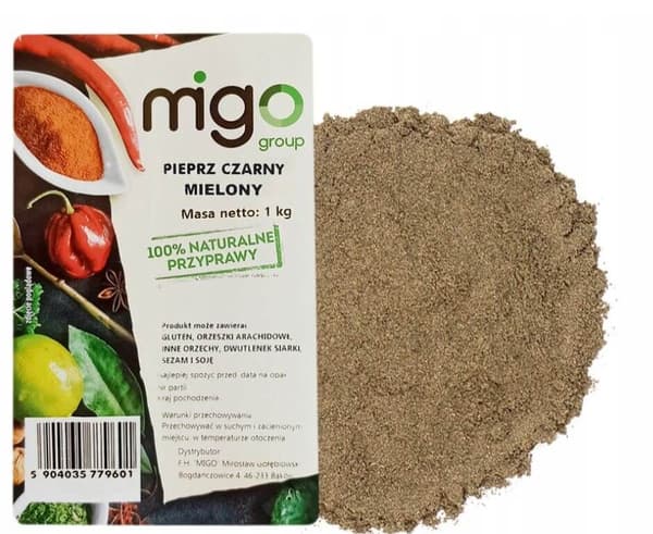 Formalet sort peber (1 kg) - MIGOgroup