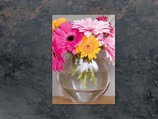 GLAS SKÆREBRÆT 35x52 BLOMSTER