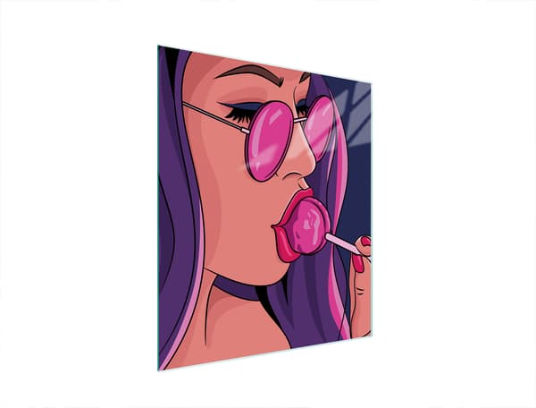 SKÄRBRÄDA I GLAS 45x52 KVINNA