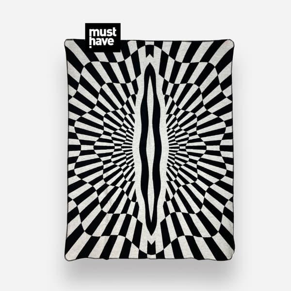 Bomuldstæppe OP-ART Kraft Kat