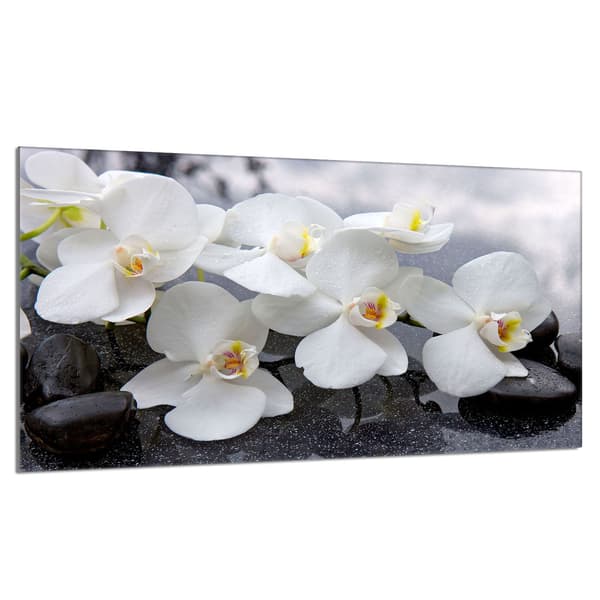 Lasinen suojalevy liedelle 90x52 Orchidea