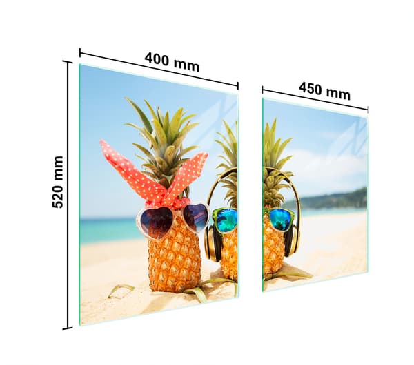 GLASSKYDDSPLÅT FÖR SPIS 85x52 ANANAS