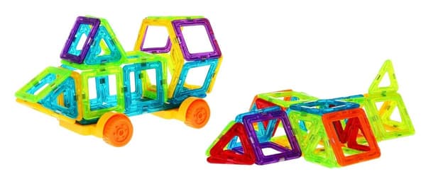 Stort set med magnetiska block 128 delar