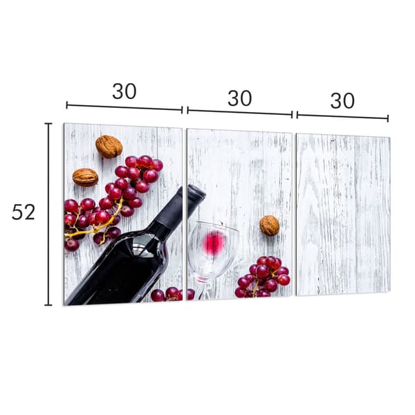 Skyddsplatta i glas för spis 3x30x52