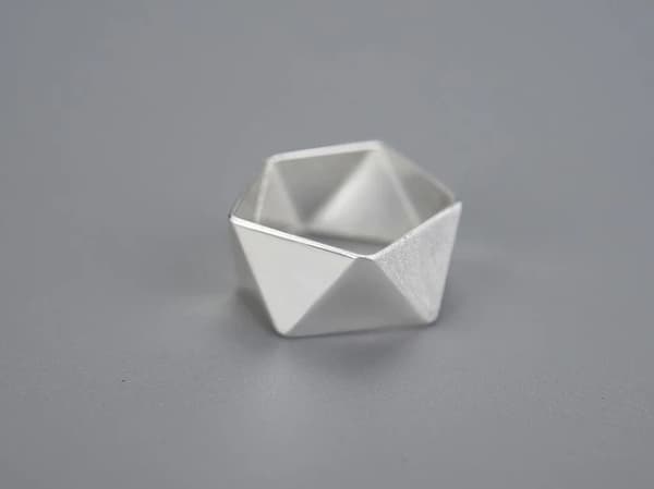 Sølvring Justerbar Origami Ring 925 Sølv Trusky