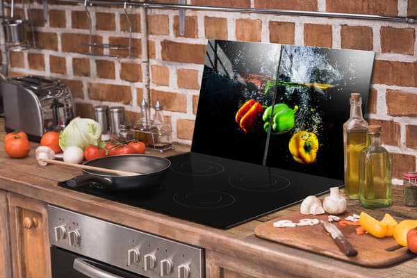 GLASBESKYTTELSESPLADE TIL KOMFUR 85x52 PEPPER