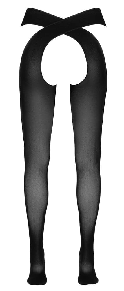 Cottelli LEGWEAR Sorte Strømper med Hoftestropper SM