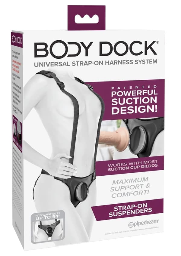 Body Dock StrapOn Seler StrapOn Sele med Skulderstropper fra Pipedream