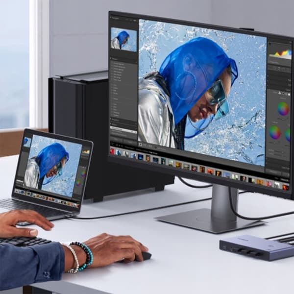 2 Computer 1 Skærm KVM Switch USB-C HDMI 4K 60Hz - Grå