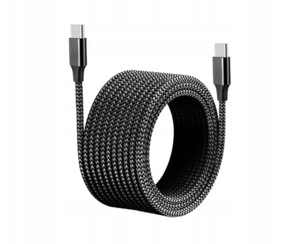 USB C -kaapeli - (6 m, harmaa)