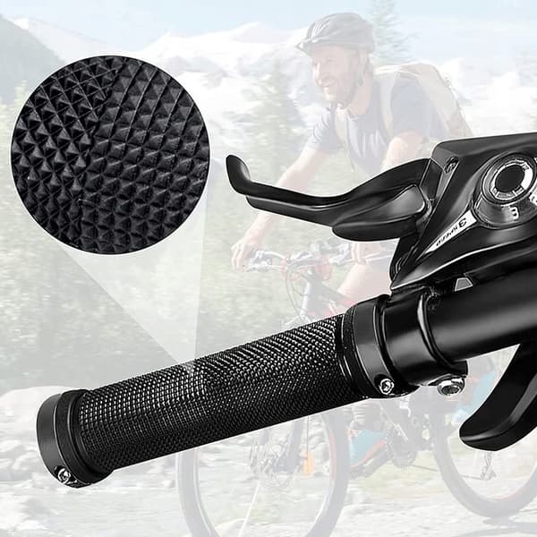 Greb, ROXAR cykelstyrgreb, sort, blå ringe