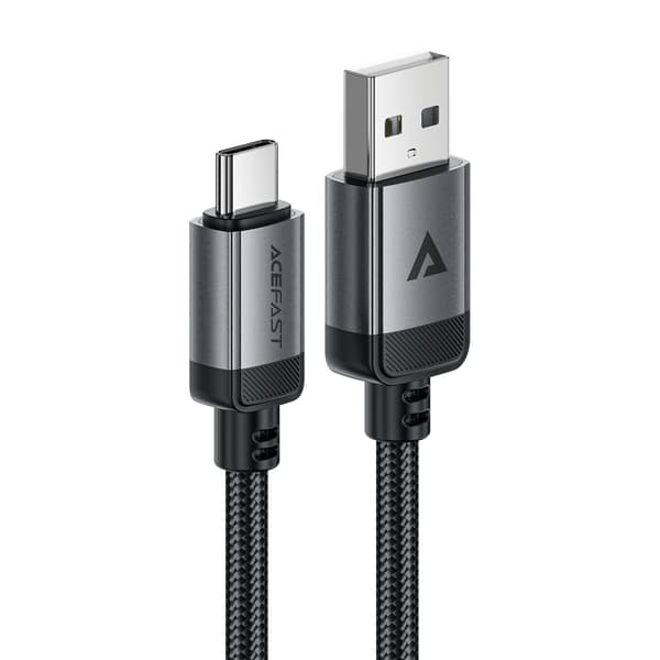 USB-A - USB-C 480Mb/s 3A 1,2 m kaapeli - musta