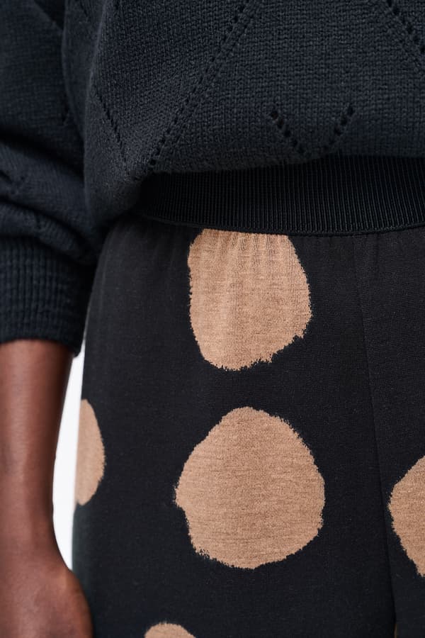Dame Kashy Bukser Sort / Beige 36/38