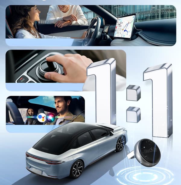 Carlinkit Mini Ultra 3 biladapter til Android Auto og Apple CarPlay
