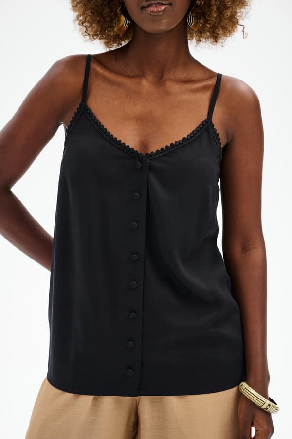 Safax Sort Damebluse 46