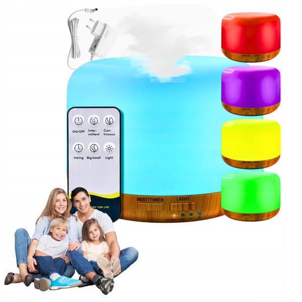 LUFTFUKTARE NATTLAMPA RGB-DIFFUSER AROMATERAPIJONISATOR