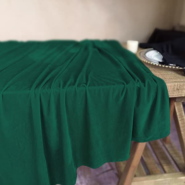 Pöytäliina matte sametti pullovihreä 230x230cm