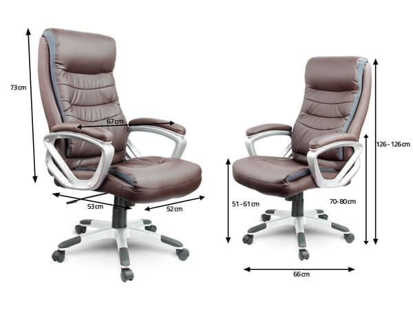 Sofotel EG-226 kontorstol i brun læder