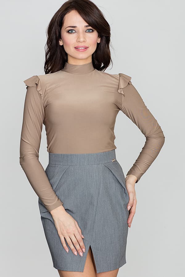 K438 bluse beige XL