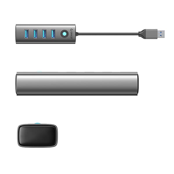 Hub-adapter splitter PDD4U-U3 4x USB-A - grå