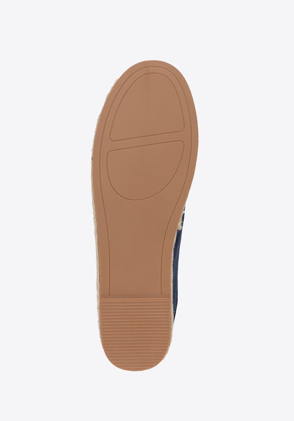 Wittchen herr espadriller med flätad tå, marinblå, textilmaterial