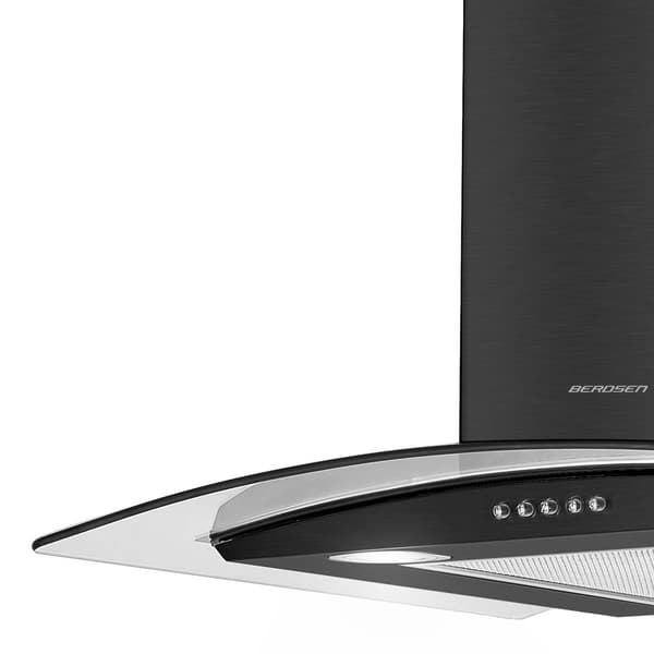 Berdsen BT-201 60 cm emhætte med skorsten