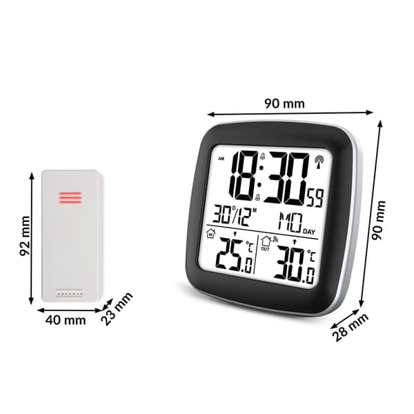 Väderstation med display BD-903 silver