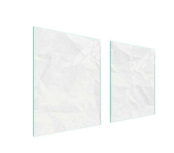 GLASSKYDDSPLÅT FÖR SPIS 85x52 VIT