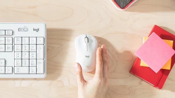 Logitech M240 Tyst Trådlös Bluetooth-mus Optisk Vit